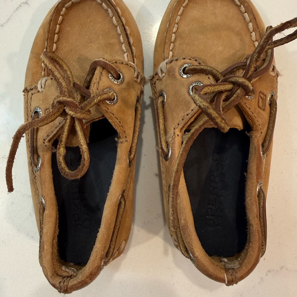 Sperry Kids Tan Boat Shoes - Picture 5 of 8